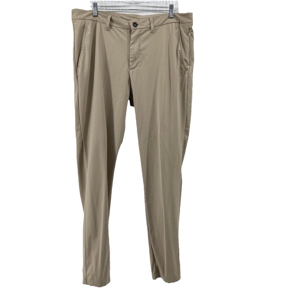 Reebok Anchor Golf Pants Men's 36/32 Beige Relaxed Performance 5 Pocket Wicking